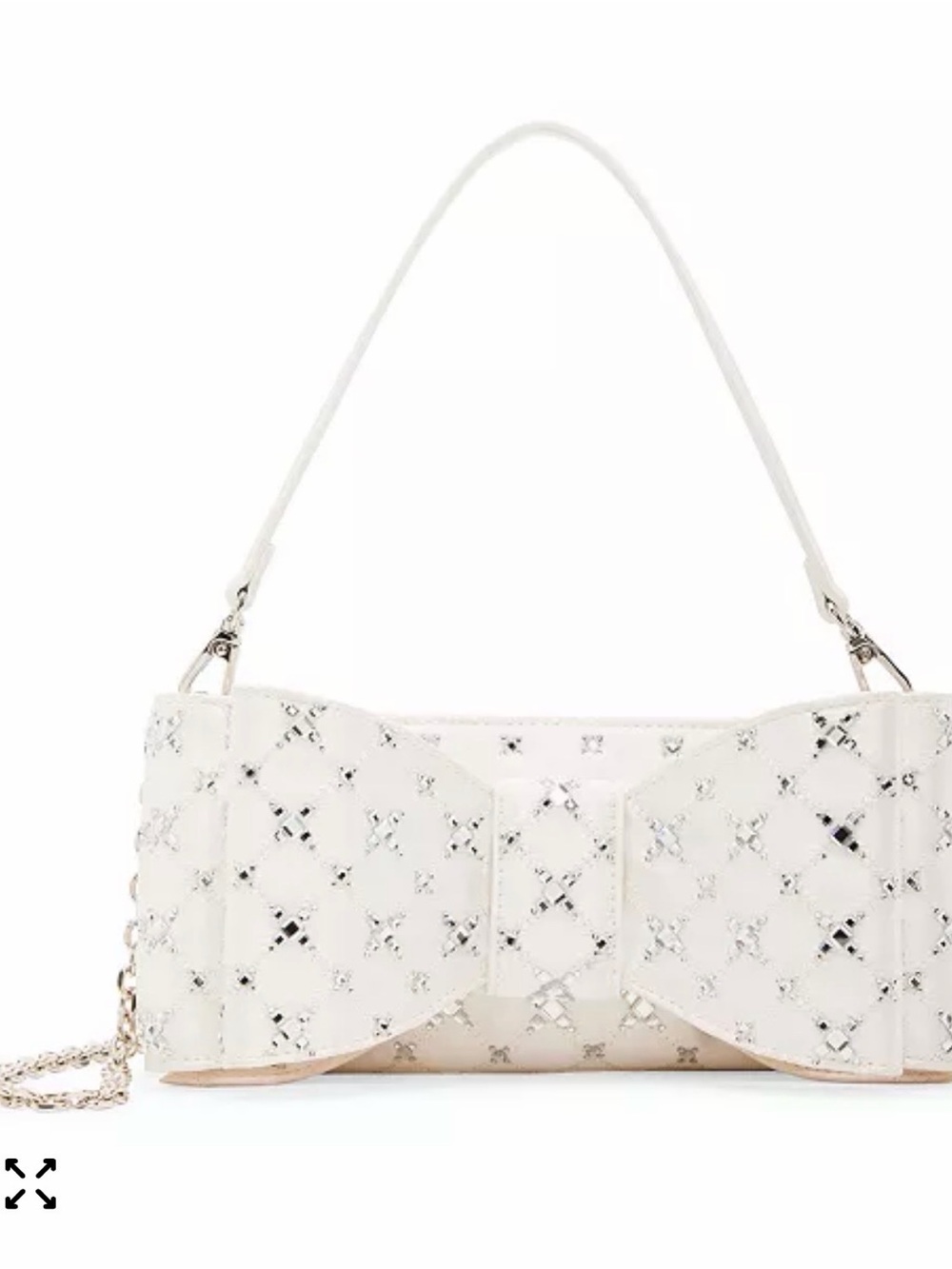 Betsey Johnson gorgeous tie the knot purse/clutch!  Off white color w/crystals!